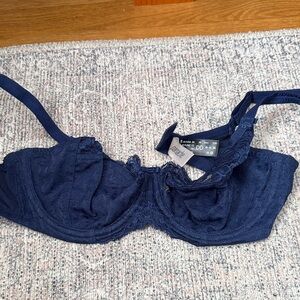 Elegant Navy Lace Bra